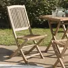 MACABANE Ensemble de 2 chaises de jardin en bois teck