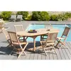JARDITECK Ensemble table ovale extensible de jardin + 6 chaises - En t...