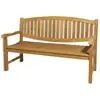 HARRIS - Banc de jardin ovale en bois Teck Macabane