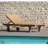 Macabane Bain de soleil en Teck massif - Beige JARDITECK