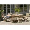 Macabane Table de jardin en teck 6/8 personnes extensible L200 cm