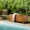 Coffre de Jardin en Teck Huilé Troxi 165cm Naturel - Paris Prix Marron