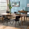 MACABANE Laure - Table à manger rectangulaire extensible marron 200/240cm bois Mindi