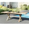 MACABANE Table de jardin extensible en teck 8/10 personnes L. 240 cm