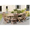 Macabane Table de jardin et chaises en teck 10/12 pers