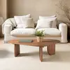 Sixtine - table basse forme organique 120x80cm en bois de teck recyclé