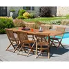 Macabane Table rectangulaire extensible en teck huilé 120-180x90 cm JARDITECK