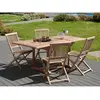 MACABANE Table rectangulaire extensible 120-180x90 cm JARDITECK