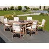 Macabane Lot de 2 fauteuils de jardin en teck et textilène - Ivoire JARDITECK