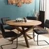 Macabane - Table à manger Sixtine teck - D.130xH.77.5 cm T.U