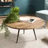 Macabane - Table basse Sixtine teck - D.75xH.40 cm T.U