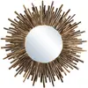 MACABANE LALY - Miroir rond marron 90x90cm soleil branches bois teck