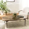 MACABANE Kiara - table basse bords concaves 135x75cm en bois recyclé