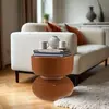 Macabane - Table d'appoint design en fer couleur brun OS
