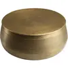 MACABANE Honore - table basse ronde alu. 70x70cm pied strié couleur laiton