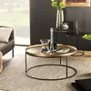 Macabane - Table basse ronde Jonas dorée - D.88xH.41 cm T.U