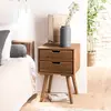 Macabane - andrew - Chevet scandi bois marron 2 tiroirs Sapin
