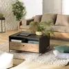 MACABANE Table basse rectangle pin recyclé 80x80