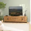 MACABANE Andrian - meuble tv 2 tiroirs 4 portes, longueur 240cm bois pin recyclé