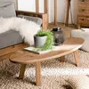 Macabane - Table basse ovale Sandy bois naturel  - 139x60x35.5 cm T.U