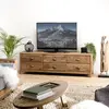 Macabane - Meuble TV 6 tiroirs Sandy marron - 180.5x45x55 cm T.U