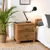 Macabane - Chevet 2 tiroirs Sandy bois naturel  - 55.5x45x55 cm T.U