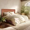 Arthur - tête de lit rembourrée pour lits 140160cm velours orange