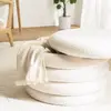 Leopold - pouf m en tissu bouclette écru avec rangement