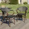 Macabane - 2 Chaises de jardin bistrot Vianney marron - 60x59x71 cm OS
