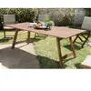 Macabane Table à manger rectangulaire pliante - Acacia - 220 x 90 cm