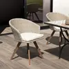 MACABANE Chaise de jardin rotin synthétique acacia couleur naturelle