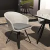 Macabane Chaise de jardin grise en rotin synthétique et pieds métal
