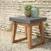 MACABANE Table d'appoint rect. 50x40cm effet béton foncé pieds trapèze