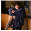 Plaidou polaire extra cocooning coloris bleu