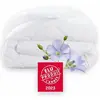 DODO Couette Champs de Lin Blanc 450 g/m² 220 x 240 cm (Lit Double)