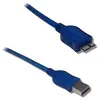 Lineaire PCUSB316C câble USB USB 2.0 1,8 m USB A USB B Bleu