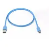 We Câble Plat USB-C vers USB 1m pour Samsung S8/S9/S10 - Bleu