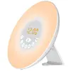 Radio Réveil Lumineux Lampe de Chevet WE - Contrôle Tactile - 6 Sons Naturels - 7 Couleurs