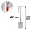 Verrou baionnette - AFBAT - 12 l200mm - Finition Poli - Couleur Blanc