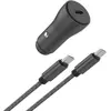 Chargeur allume-cigare ADEQWAT 30W USB-C + Cable USB-C