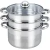 Cuiseur vapeur ESSENTIELB Vapeur Inox diam 24 cm 3 paniers
