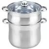 Couscoussier ESSENTIELB Vapeur Inox diam 26 cm + couvercle verre