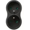 Essentielb - Multiprise  Biplite En Bioplastique Noire
