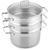 Cuiseur vapeur ESSENTIELB 24cm inox avec couvercle