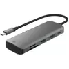 Hub USB C ESSENTIELB 7 en 1 2 USB-A + 3 USB-C + 2 ports SD