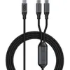 CABLE ESSENTIELB 1.5M 100W 2 en 1 USB-C vers x2 USB-C