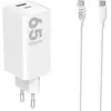 Essentielb - Chargeur Ordinateur Portable  65w Usb-A + Usb-C + Cable U...