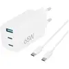 Chargeur Secteur 3 Ports Edenwood 65w 1 Usb A 2 Usb C