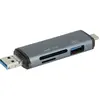 Lecteur De Cartes 6 En 1 Edenwood Usb-a / Usb-c / Micro Usb   Sd, Micr...