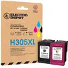 Multipack Cartouches D'encres Electro Depot Compatible Hp H305xl Noir+...